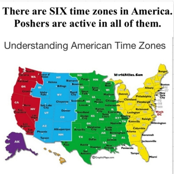 Posh never sleeps - The USA has 6 time zones - Picture 7 of 9